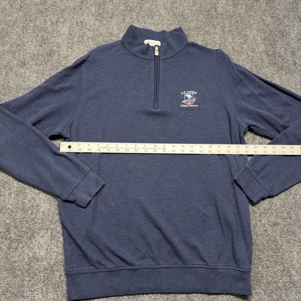 Peter Millar 2019 US Open Pebble Beach Quarter Zip Pullover Men's M Blue